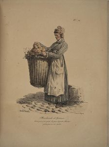 Cake seller. From the Series "Cris de Paris" (The Cries of Paris), 1815. Creator: Vernet, Carle (1758-1836)
