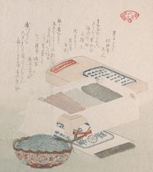 Cakes and Food Made of Seaweed, 19th century. Creator: Kubo Shunman