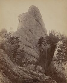 Calamnity [ie Calamity] Peak Near Custer City on B & M R'y Title of Peak from the most noted...1891. Creator: John C. H. Grabill