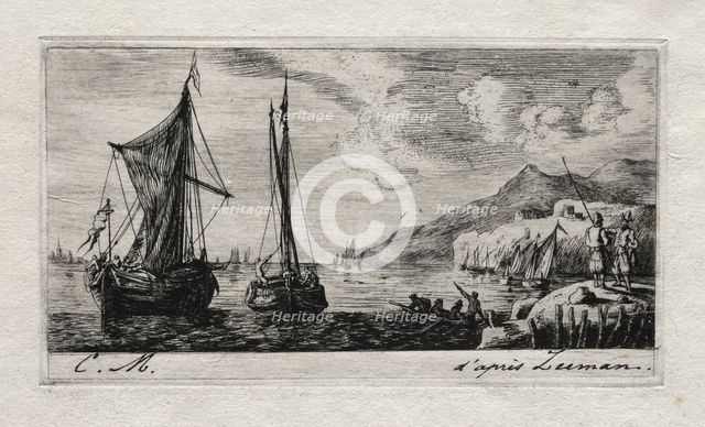 Calais - Flushing Boats, 1850. Creator: Charles Meryon (French, 1821-1868).