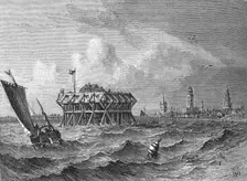 Calais from the Sea c1880. Artist: W.P.