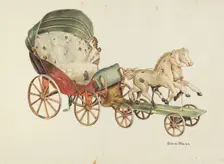 Calash and Horses, c. 1940. Creator: John Hall