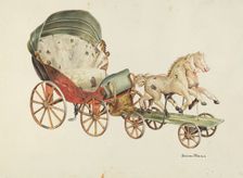Calash and Horses, c. 1940. Creator: John Hall