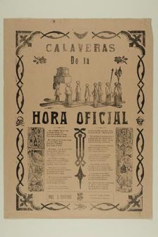 Calavera de la hora oficial (Calavera of the Official Time), n.d. Creator: José Guadalupe Posada
