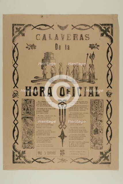 Calavera de la hora oficial (Calavera of the Official Time), n.d. Creator: José Guadalupe Posada.