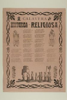Calavera: Historica-Religiosa (Calavera: Historic-Religious), n.d. Creator: José Guadalupe Posada