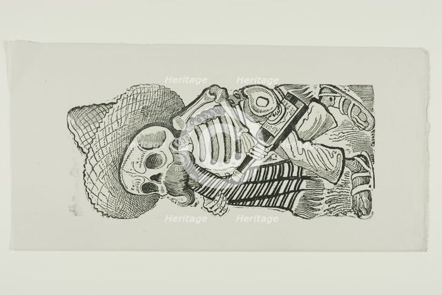 Calavera of Francisco Madero, from Calavera Maderista, printed 1944. Creator: José Guadalupe Posada.