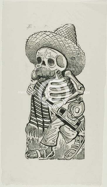 Calavera of Francisco Madero, from Calavera Maderista, printed 1944. Creator: José Guadalupe Posada.