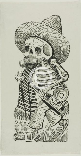 Calavera of Francisco Madero, from Calavera Maderista, printed 1944. Creator: José Guadalupe Posada.