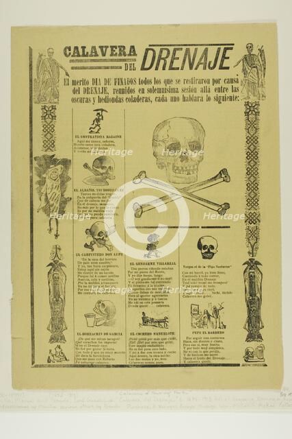 Calavera of Pouring Forth, n.d. Creator: José Guadalupe Posada.