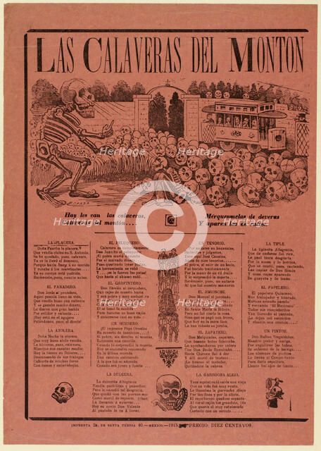 Calavera of the Masses, 1915. Creator: José Guadalupe Posada.