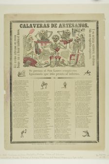 Calaveras of Artisans, n.d. Creator: José Guadalupe Posada