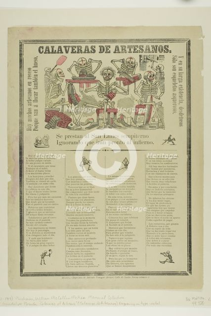 Calaveras of Artisans, n.d. Creator: José Guadalupe Posada.