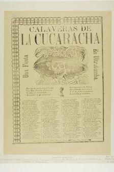 Calaveras of the Cucaracha: A Party in the Afterlife, n.d. Creator: José Guadalupe Posada