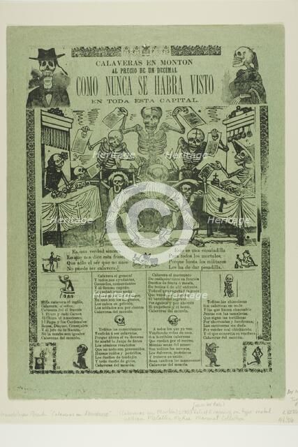 Calaveras in Abundance at a Fraction of the Price, as Never Before Seen in this whole capital, 1903. Creator: José Guadalupe Posada.
