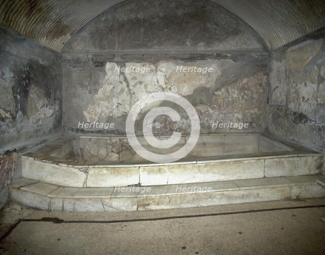 Caldarium with a hot plunge bath, Herculaneum, Italy. Creator: Unknown.