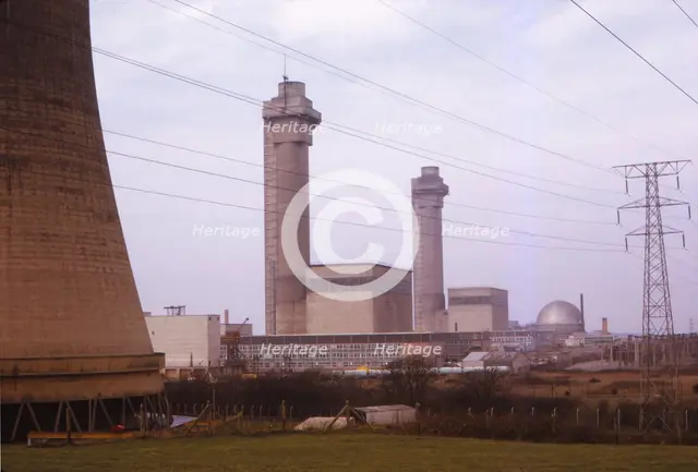 Calder Hall Nuclear Power Station, Cumberland, UK, 20th century. Artist: CM Dixon.