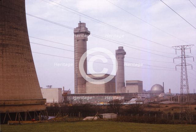 Calder Hall Nuclear Power Station, Cumberland, UK, 20th century. Artist: CM Dixon.
