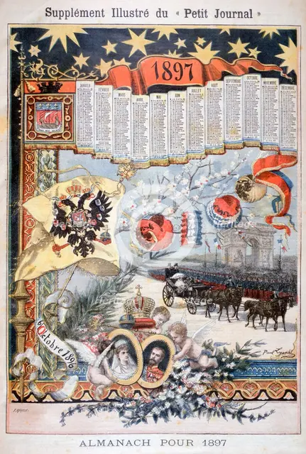 Calendar for 1897.  Creator: F Meaulle.