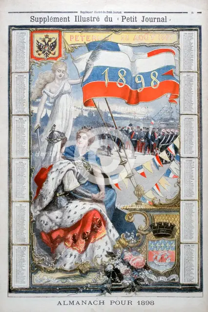 Calendar for 1898.  Creator: F Meaulle.