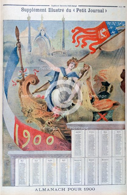 Calendar for 1900. Artist: Unknown