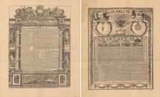 Calendar of Jacob Daniel Bruce, 1709, Mid of the 19th cen.