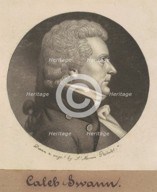 Caleb Swan, 1799. Creator: Charles Balthazar Julien Févret de Saint-Mémin.