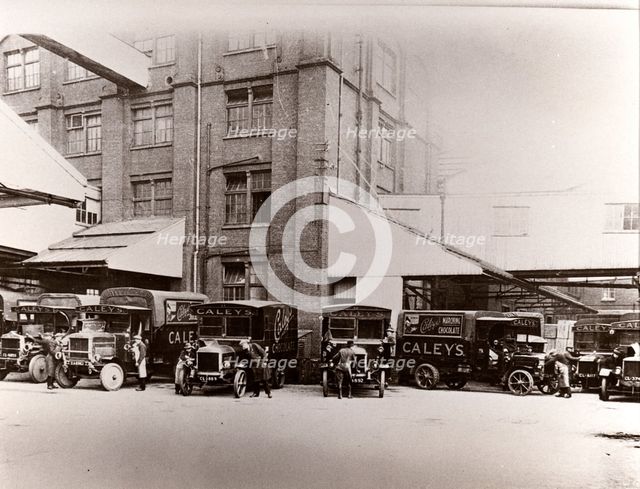 Caley Delivery Vehicles, Norwich, Norfolk, 1923. Artist: Unknown