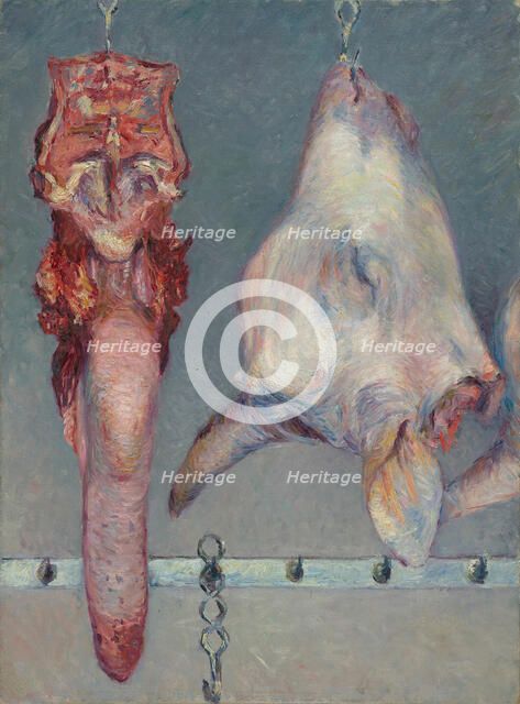 Calf's Head and Ox Tongue, c. 1882. Creator: Gustave Caillebotte.