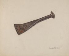 Calking Chisel Used in Milwaukee Ship Yard, 1940. Creator: Herman O. Stroh