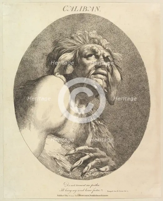 Caliban (Twelve Characters from Shakespeare), May 20, 1775. Creator: John Hamilton Mortimer.