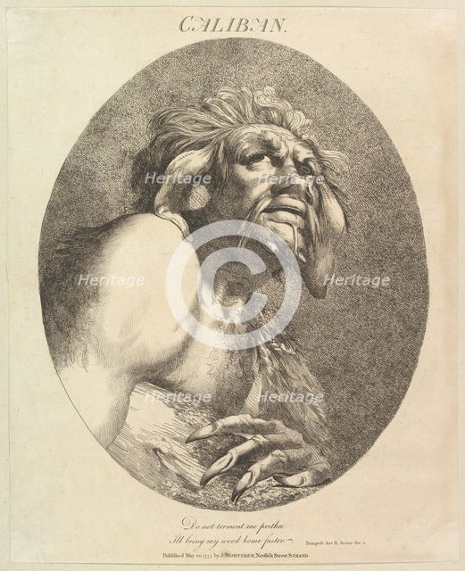 Caliban (Twelve Characters from Shakespeare), May 20, 1775. Creator: John Hamilton Mortimer.