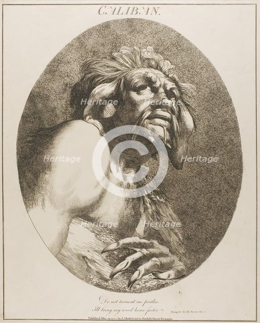 Caliban, May 20, 1775 (originally published); published 1809. Creator: John Hamilton Mortimer.