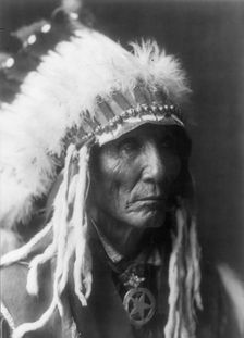 Calico - Oglala, head-and-shoulders portrait, facing right, between 1890 and 1910 Creator: Edward Sheriff Curtis