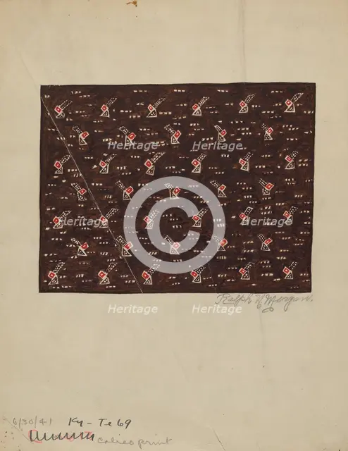 Calico Print, 1935/1942. Creator: Ralph N. Morgan.