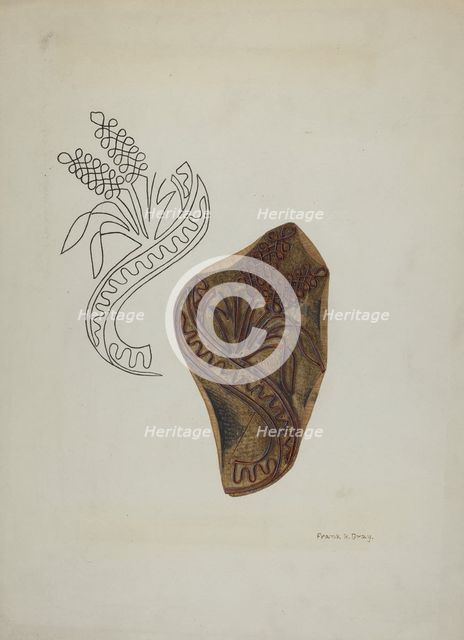 Calico Printing Blocks, c. 1940. Creator: Frank Gray.