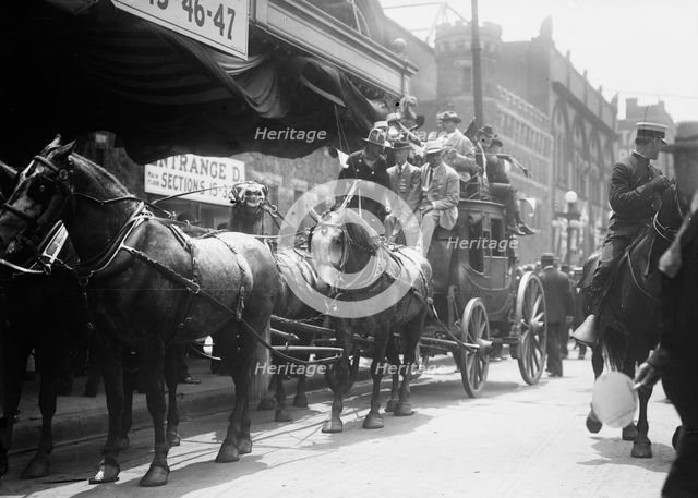 California delegates on stagecoach at the 1912 Republican National Convention held at the...1912. Creator: Bain News Service.