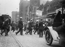 Cal[ifornia] Delegation entering Coliseum, 1912. Creator: Bain News Service
