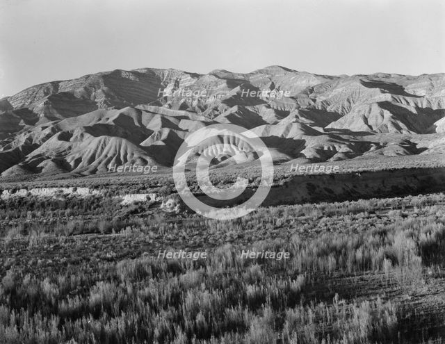 California desert mountains, San Luis Obispo County, 1937. Creator: Dorothea Lange.