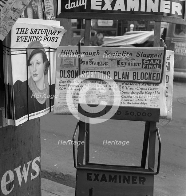 California gets a Democratic administration. ..., "New Deal"..., San Francisco, CA, 1938. Creator: Dorothea Lange.
