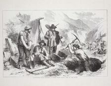 California gold diggers, a scene from actual life at the mines. Creator: Andrew, John (1815-1875)