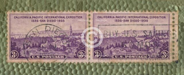 'California Pacific International Exposition - U.S. Postage Stamp', c1935. Artist: Unknown.