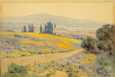 California Spring Landscape, ca. 1920. Creator: Elmer Wachtel
