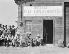 California State Employment Service office, Tulelake, Siskiyou County, California, 1939. Creator: Dorothea Lange