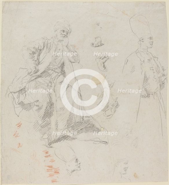 Caliph Aladin and His Counselors, late 1730s. Creator: Giovanni Battista Piazzetta.