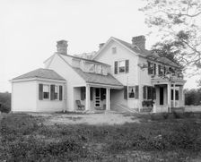 Calloway residence, back porch, with chair, Mamaroneck, N.Y., between 1900 and 1915. Creator: William H. Jackson