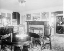 Calloway residence, interior, round table, Mamaroneck, N.Y., between 1900 and 1915. Creator: William H. Jackson