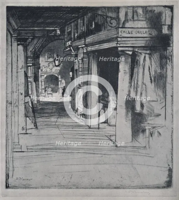 'Calle Della Donna', c1900, (1925). Creator: David Young Cameron.