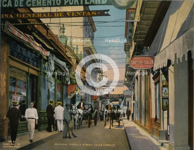 Calle O'Reilly, Havana, Cuba, c1920.  Artist: Unknown.