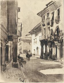 Calle Mayor Alcalá, c. 1903. Creator: Joseph J Pennell